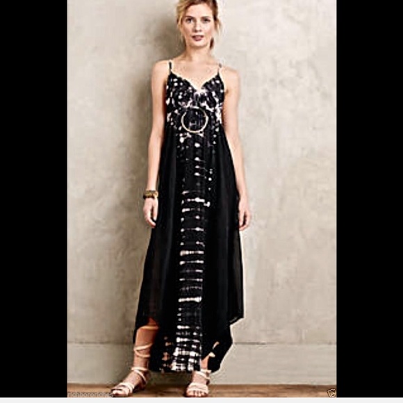 Anthropologie Dresses & Skirts - Anthropologie / silk Halter Tie Dye Maxi Dress L