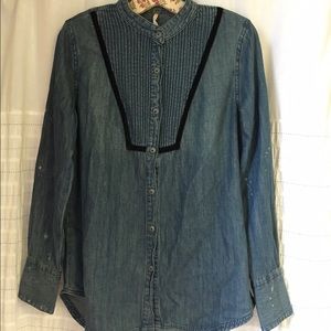 Free people denim button up