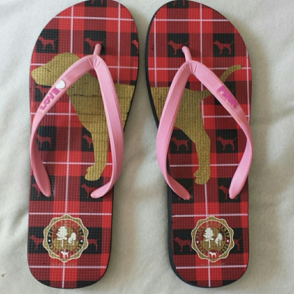 Pink flip flops