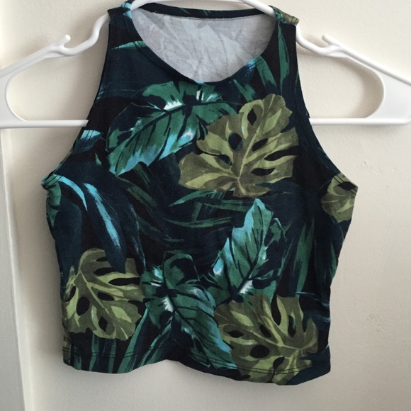 American Apparel XS High Neck Crop Top