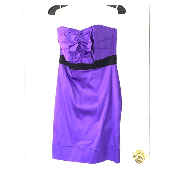 Purple satin party dress
