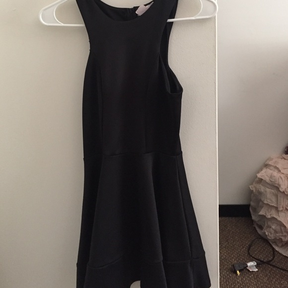 Black High Neck Mini Dress