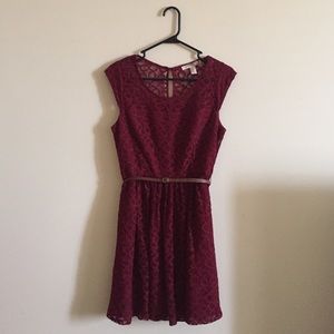 ON HOLD | Maroon lace dress