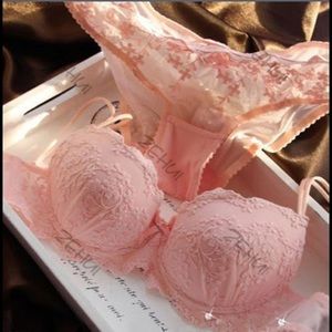 Small Pink Lingerie Set Bra and Underwear