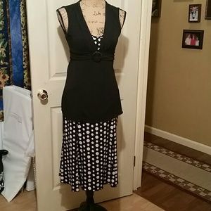 Two piece skirt and matching blouse