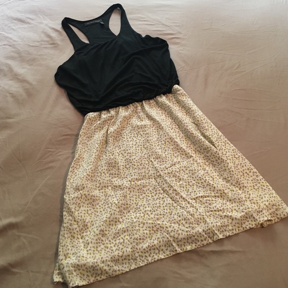 VS Black & Leopard Print Dress