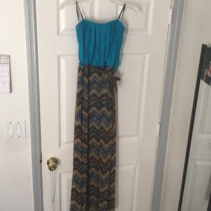 Strapless maxi dress