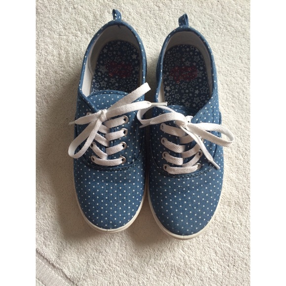 Blue Polka Dot Shoes - Picture 1 of 1