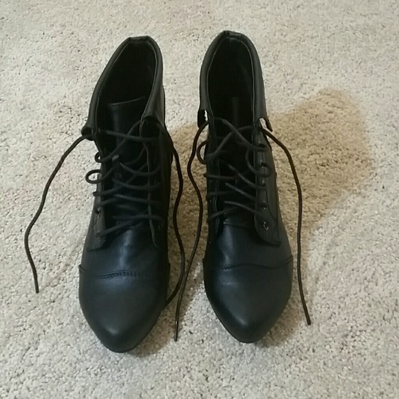 Breckelles Cuffed Combat Boots