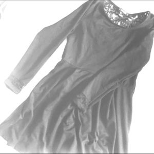 Elegant Lace-Paneled Forever21 long sleeve dress