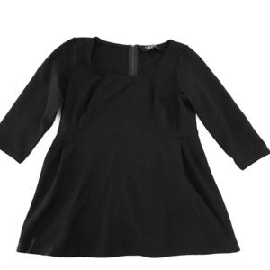 Black Peplum Maternity Shirt