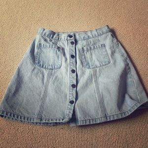 Chambray Button Down Skirt