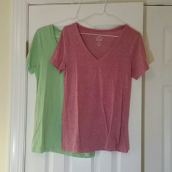 *PRICE DROP* TWO Old Navy Heathered V Neck Tees