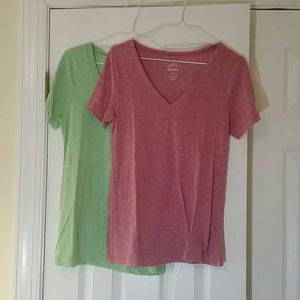 *PRICE DROP* TWO Old Navy Heathered V Neck Tees