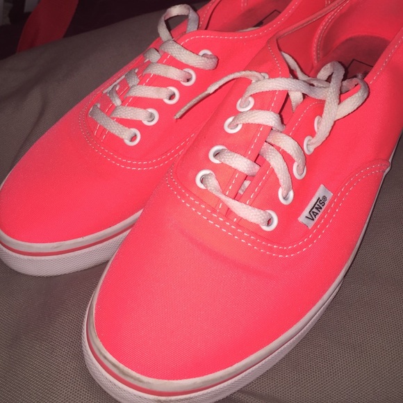 Neon Coral Lo Pro Vans!