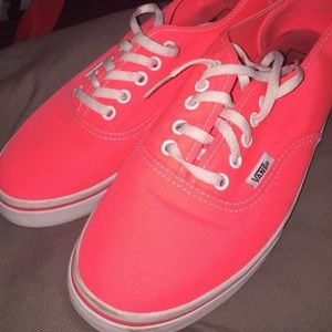 Neon Coral Lo Pro Vans!