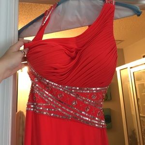 Coral prom dress
