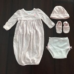 Precious Ralph Lauren infant gown and accessories