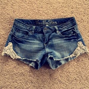 Denim Laced Shorts