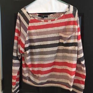 Forever 21 multi color stripe tee