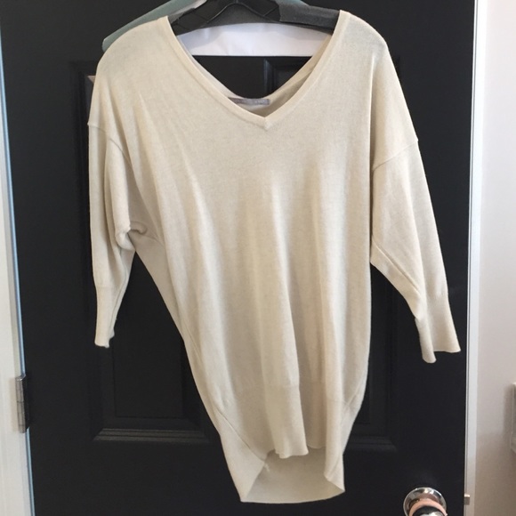 Rubbish cream v neck sweater