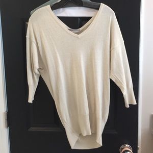 Rubbish cream v neck sweater