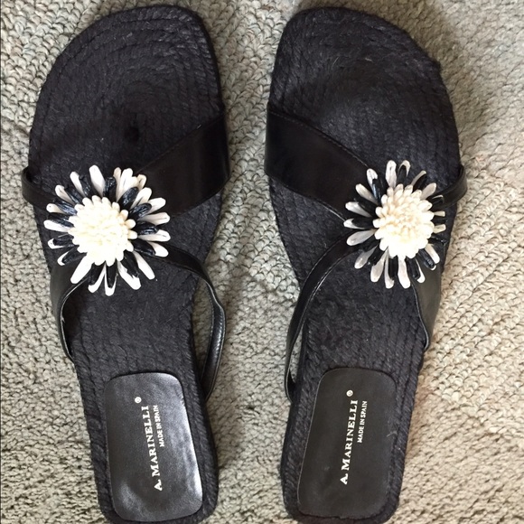 A. Marinelli- black sandals size 9.5