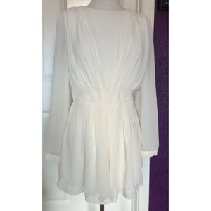 Forever 21 Off-white Pleated Romper