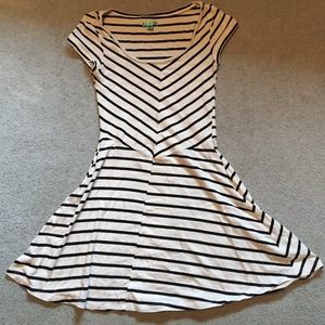 Black and white stripe dress
