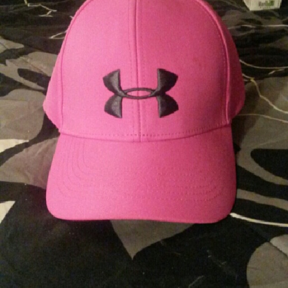 Pink under armor hat