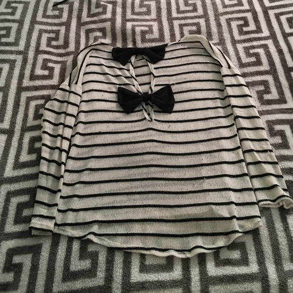 Light weight black and white sweater.