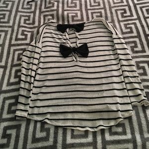 Light weight black and white sweater.