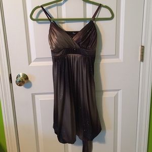 Brown spaghetti strap dress