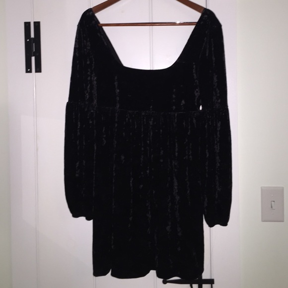 Free people black velvet dress