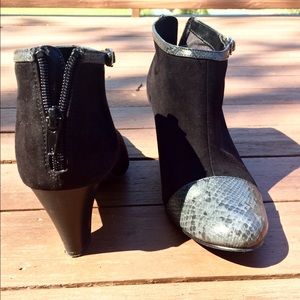 Snake Print Ankle Booties