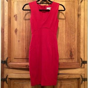 French Connection Ruby Red Jersey Bodycon Dress