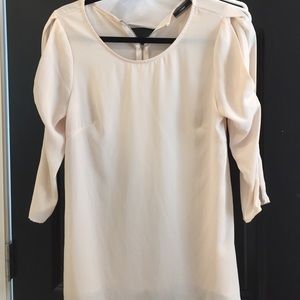 Cream zipper blouse