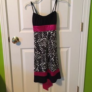 Black and pink cheetah print dress