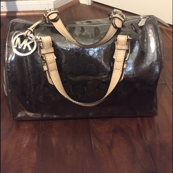 Michael Kors Nickel Metallic Grayson Satchel