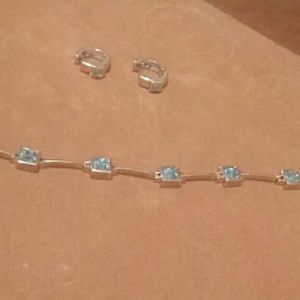 SALE!!!!!! Sterling silver bracelet with earrings