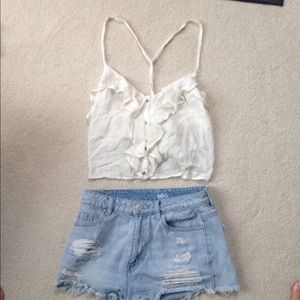 Urban Outfitters white crop top
