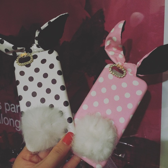 Bunny girl case  white /Pink bundle