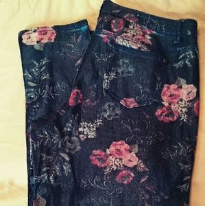Floral jeans