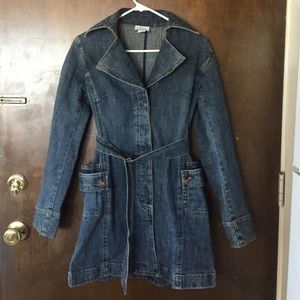 Long Denim jacket with pockets