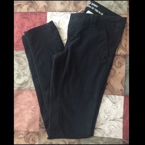 Black casual pants skinny