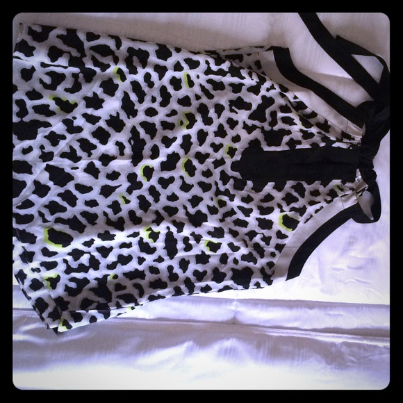 Silky leopard print blouse