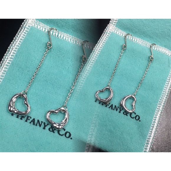 ❌SOLD❌ Elsa Peretti Open Heart drop earrings - Picture 1 of 3