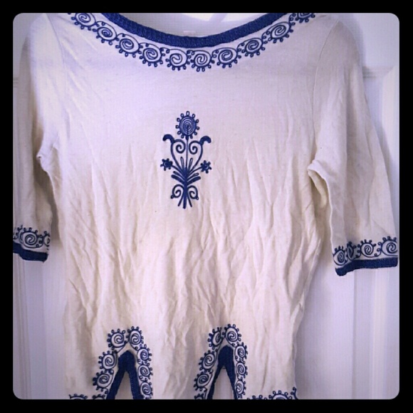 Boho Lucky Brand embroidered blouse