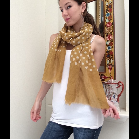 Nordstrom Accessories - 🛍 Polka Dot Mustard Yellow Scarf Wrap Nordstrom Accessories - 🛍 Polka Dot Mustard Yellow Scarf Wrap