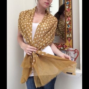 Nordstrom Accessories - 🛍 Polka Dot Mustard Yellow Scarf Wrap Nordstrom Accessories - 🛍 Polka Dot Mustard Yellow Scarf Wrap